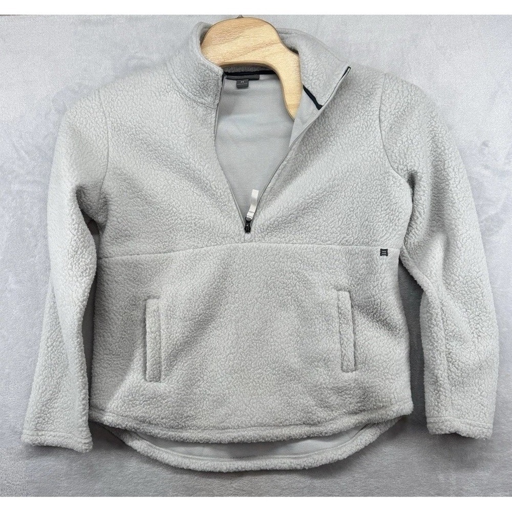 Free Fly Sherpa Fleece‎ 1/2 Zip Sweater White Bamboo Blend Women's Size M